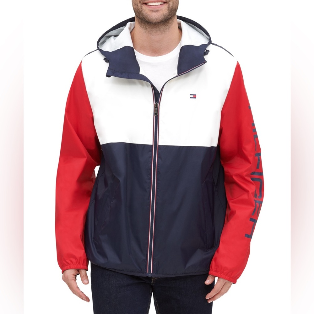 Tommy Hilfiger Men's Tricolor Windbreaker